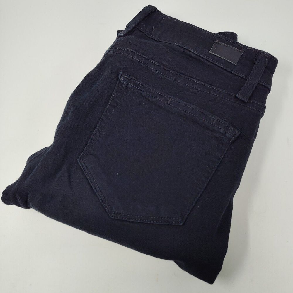 Paige Jeans Womens 27 Black Verdugo Ultra Skinny Stretch Destroyed Mid Rise - Picture 1 of 5
